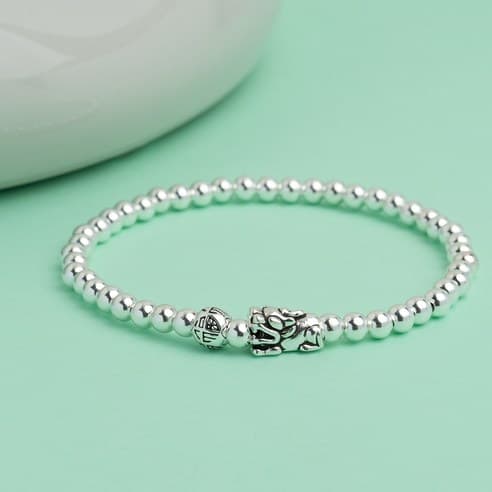 행운의 은볼 팔찌